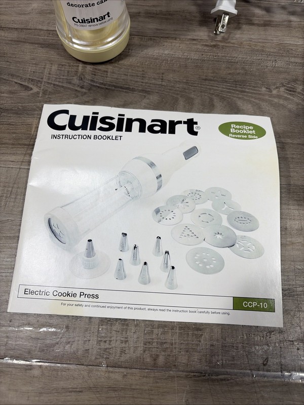 Cuisinart CCP-10 Electric Cookie Press with 12 Discs and 8 Decorating Tips READ gallery