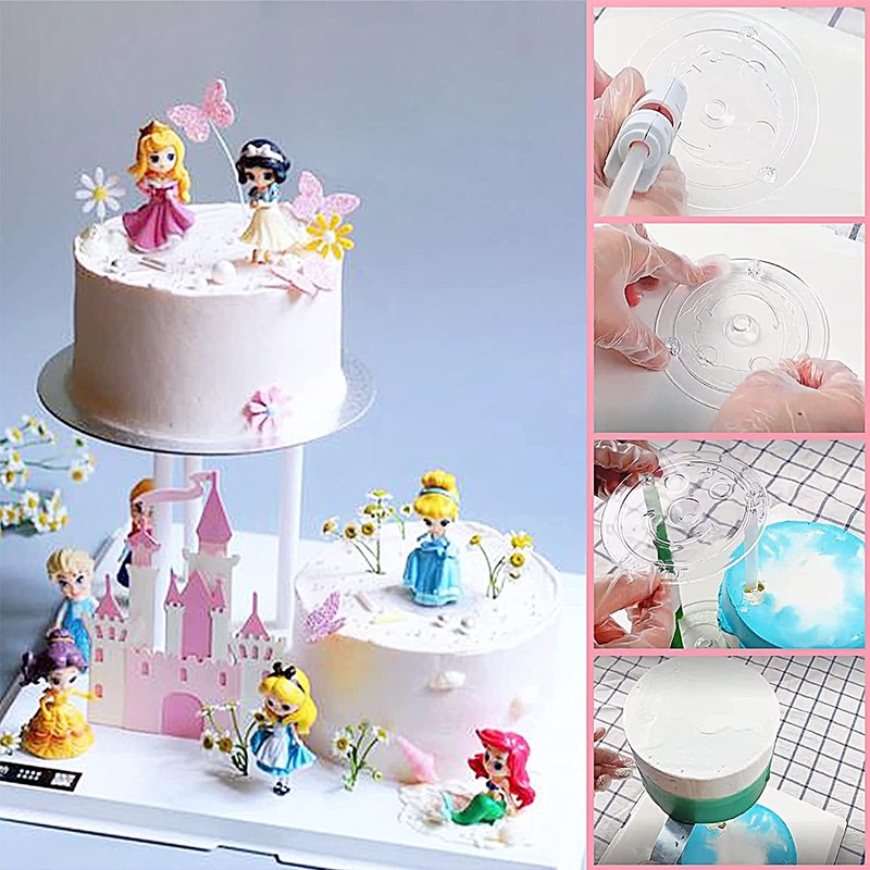 80 Pcs Plastic Cake Dowel Rods Set with 10 Separator Plates for Tiered Cakes gallery