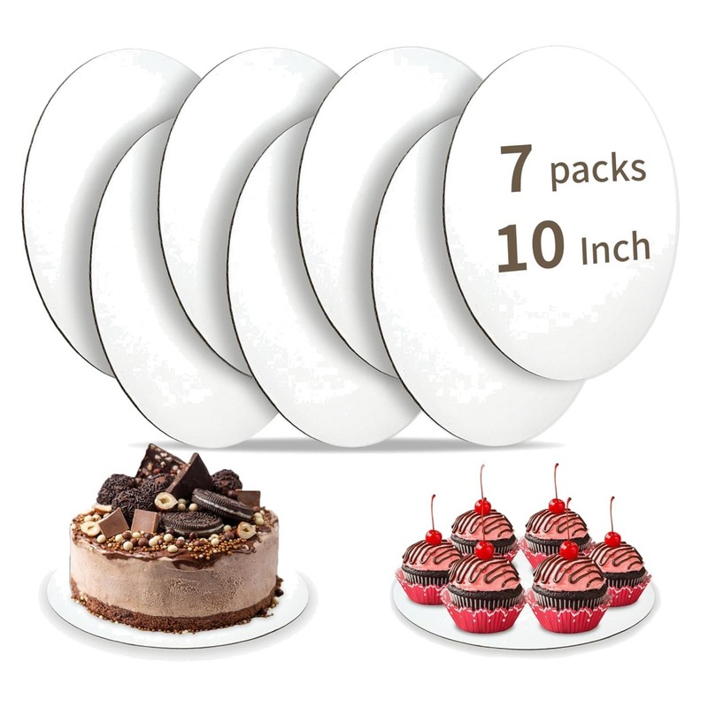 Sturdy 7-Pack Corrugated Cake Boards – Elegant Presentation for Every Occasion