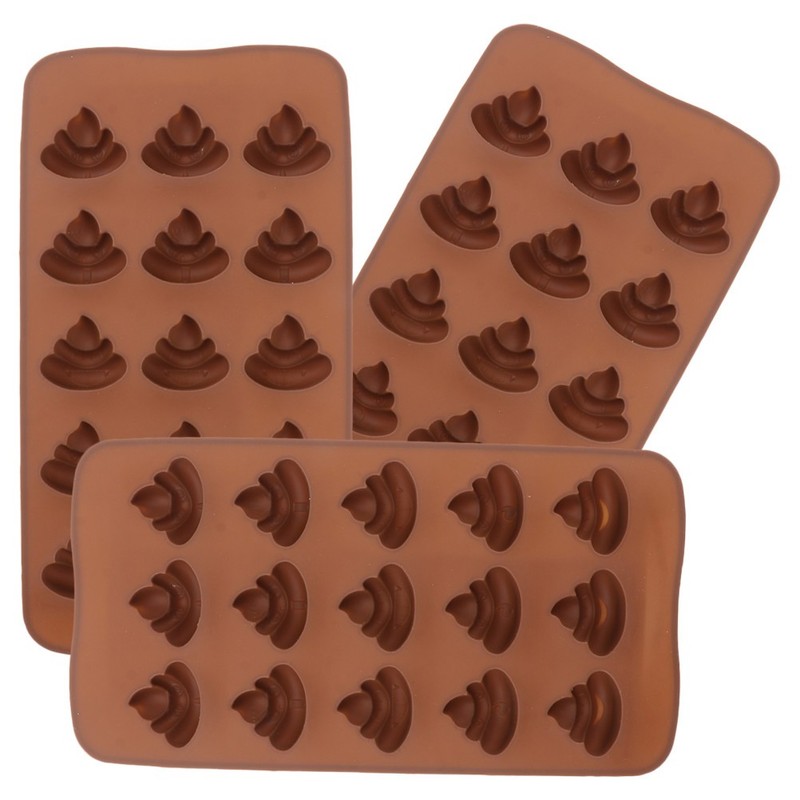 3Pcs Coffee Silicone Mold for Cupcake Jelly Chocolate and Candy Baking