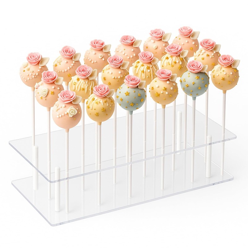 21 Holes Acrylic Lollipop Display Cake Pop Stand for Weddings, Baby Showers