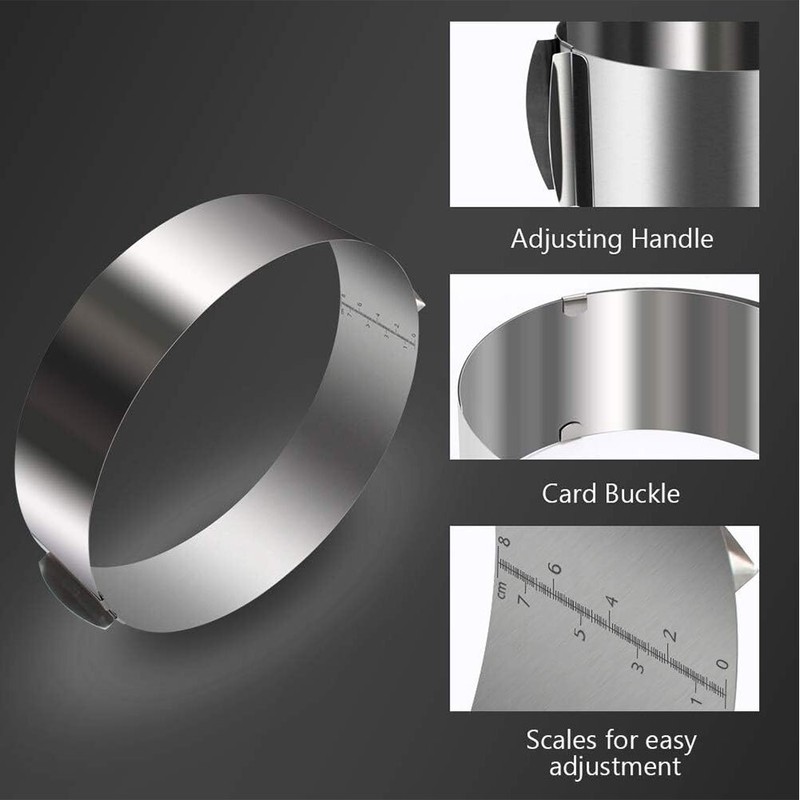 6-12 Inch Stainless Steel Pastry Cake Ring Decorating Mould Baking Accessories gallery