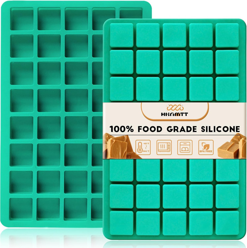 Moldes cuadrados de silicona caramelos trufas y chocolate 2unidades 40 cavidades