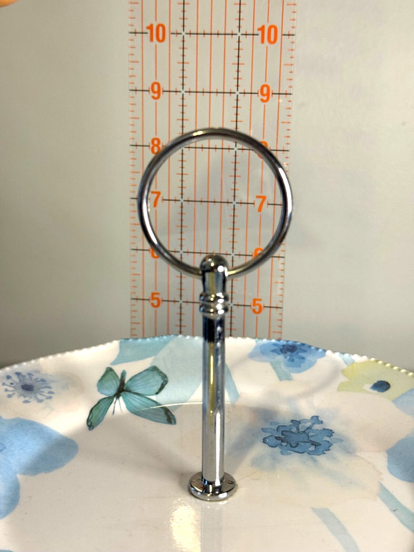 2 Tier (11" Diameter 8.5" Tall) Lightweight Melamine Butterfly CAKE STAND - XPO gallery