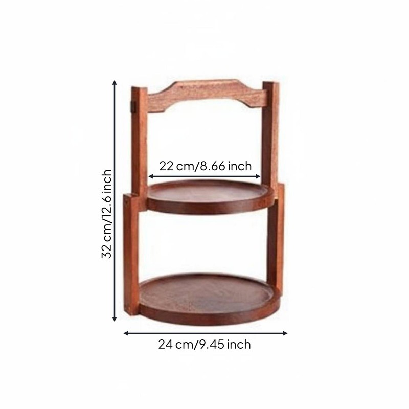 Wooden Tiered Dessert Stand Easy to Assemble Wood Snack Display Rack gallery