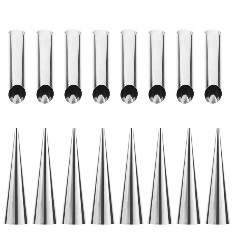 16Pcs Reusable Stainless Steel Croissant Roll Horn Mold for Baking and Cooking gallery