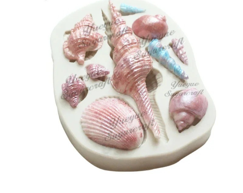 Marine Silicone Mould Seashells Sugarcraft Mermaid Starfish Cake Deco Mold gallery