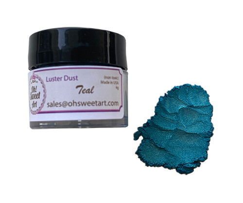 Teal Luster Dust Food Fondant Color Cake Decorating Gum Paste 4g