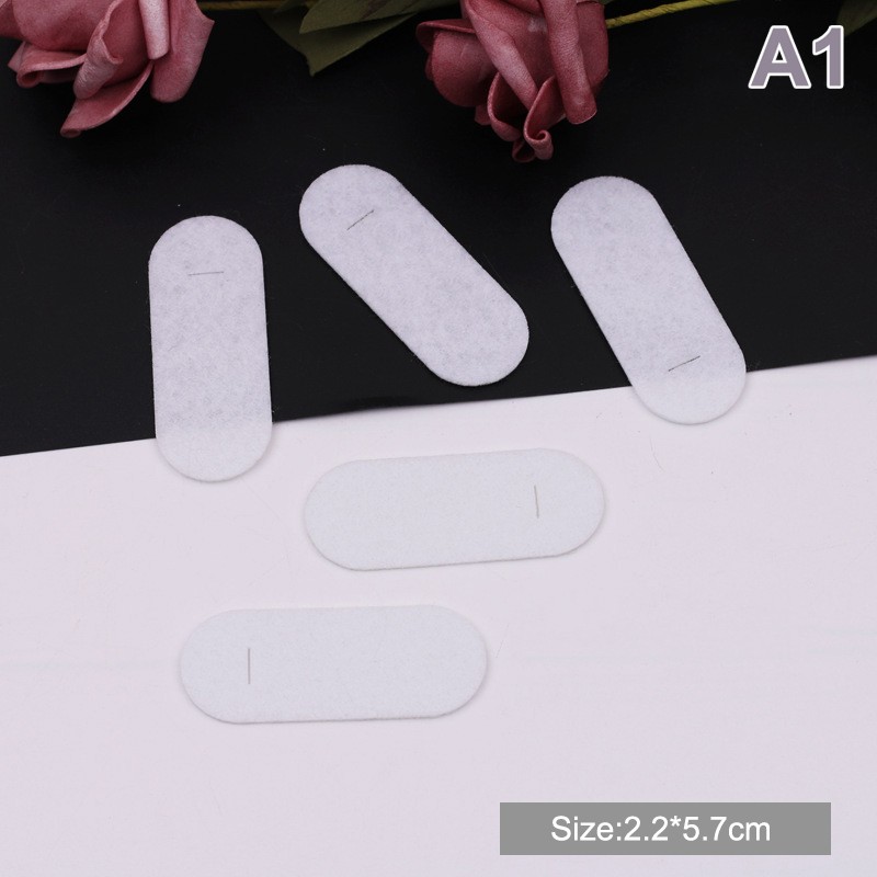 100PCS Oval Non-woven Tear Drop snap clips spacers Rectangle Felt pads PatchN8