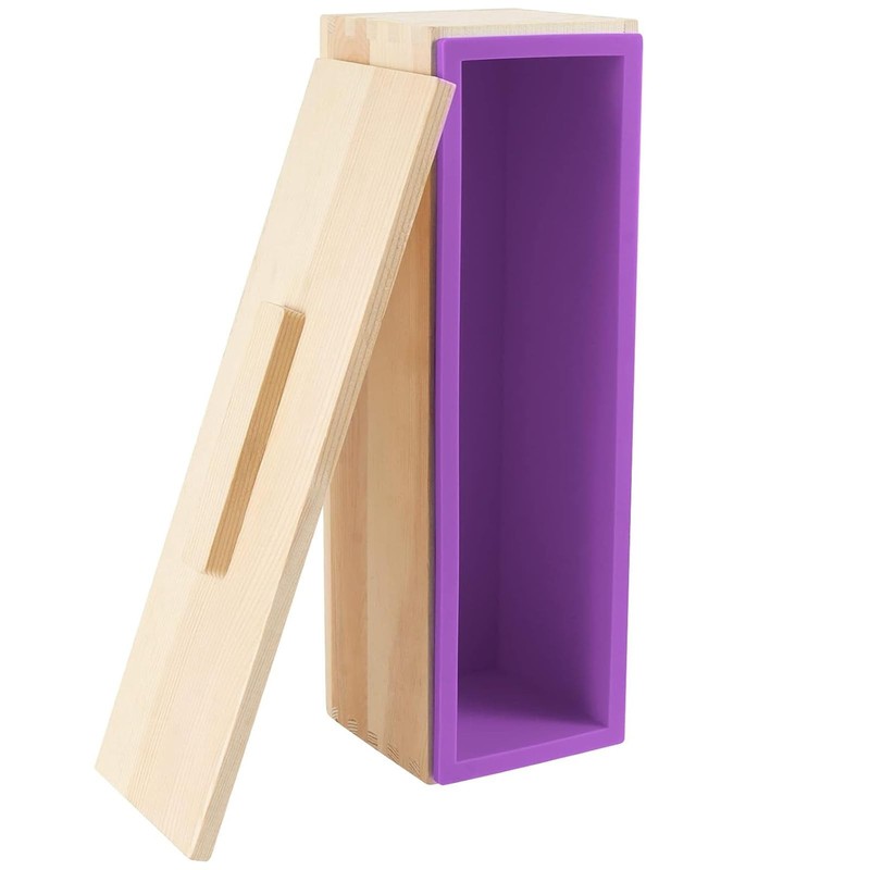 3PCS 47oz Silicone Soap Kit, Purple Rectangular Silicone Loaf Soap Making wit... gallery