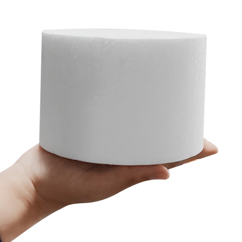 Round Foam Cake Dummy 4 Inch x 6 Inch Circle Dummy Cake Set for Wedding 2 Pack gallery