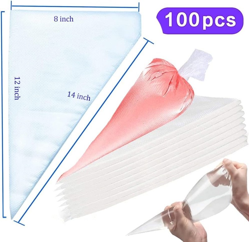100 Pieces Piping Bags Disposable - Tipless Piping Bags | Pastry Bags | Icing... gallery