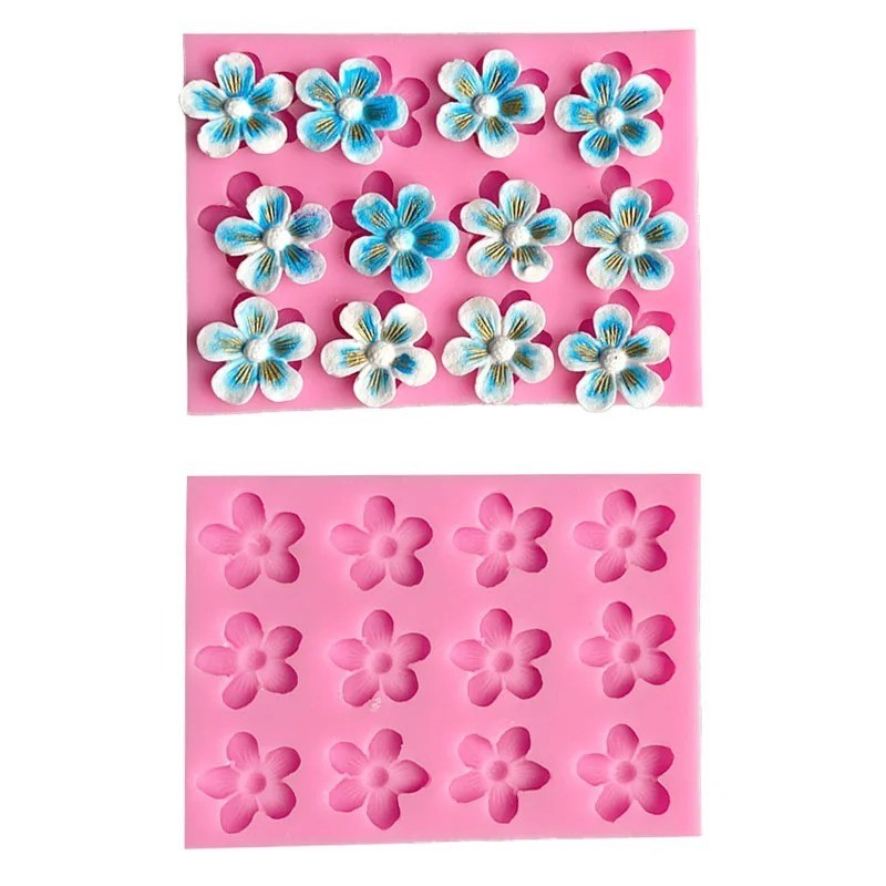 Cherry Blossoms Silicone Mold Fondant Cake Decorating Resin Clay Chocolate Mould gallery