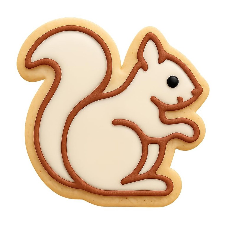 Playful Squirrel Cookie Cutter & Stamp, Fondant, Clay - 4x3.5" gallery