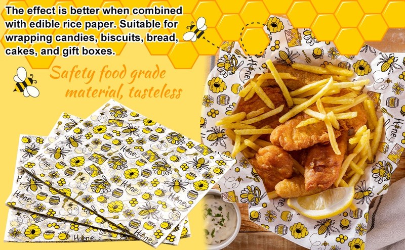 200 Pcs Fiesta Wax Paper for Food, Cinco De Mayo Wax Paper Sheets Deli gallery