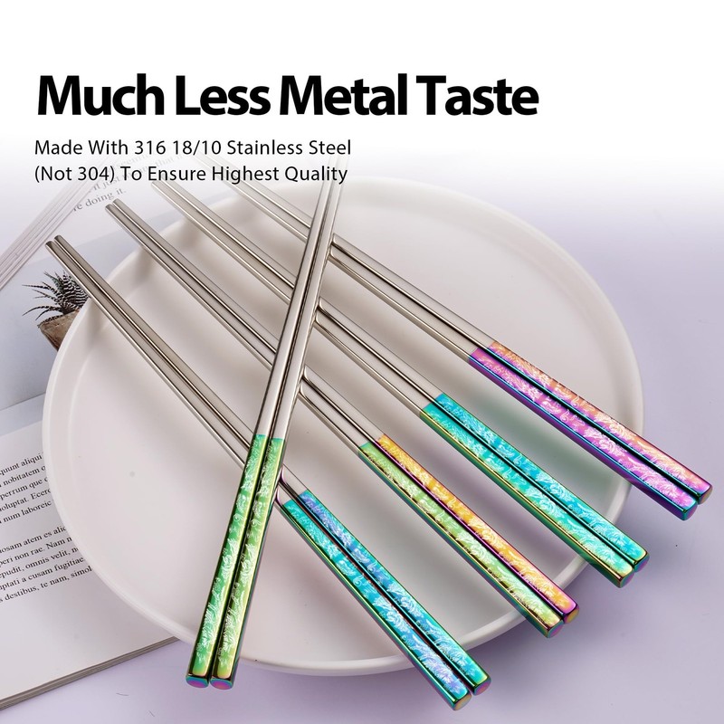 Phoenix Chopsticks Metal Reusable Designed In Korea Japanese Style Stainless ... gallery