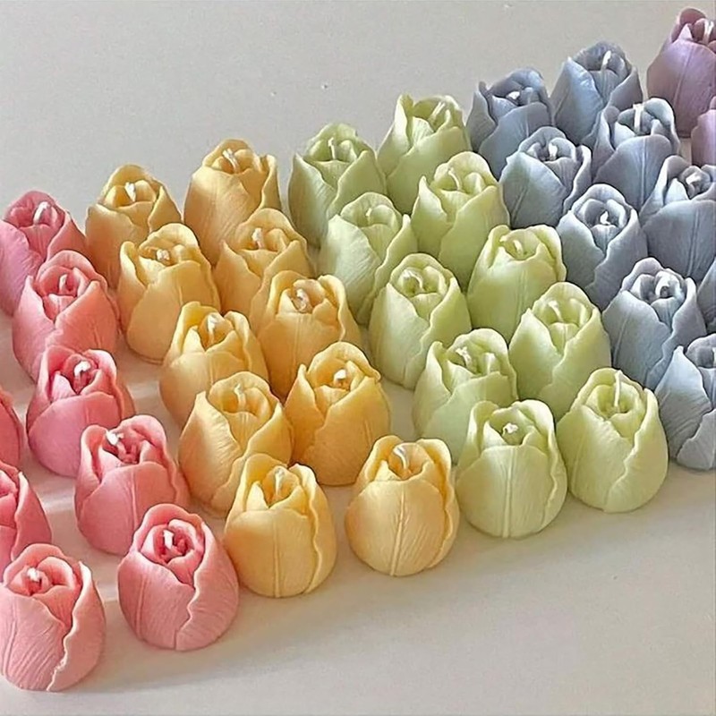 3 PCS High-Quality Tulip Flower Molds - Ideal for Candle, Soap & Dessert Decor gallery