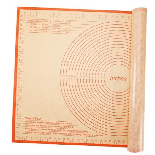 Silicone Pastry Mat 36×24 Inch – Nonstick Baking Mat Perfect 24″L x 36″W Orange