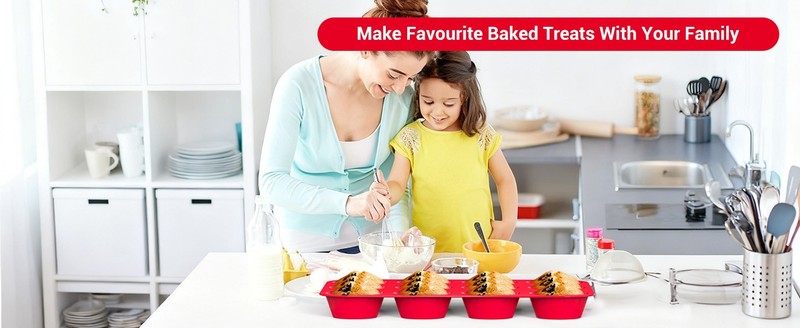 2 Pack Silicone Muffin Pans for Baking & Cupcake Pan - 12 Cup Regular Size gallery