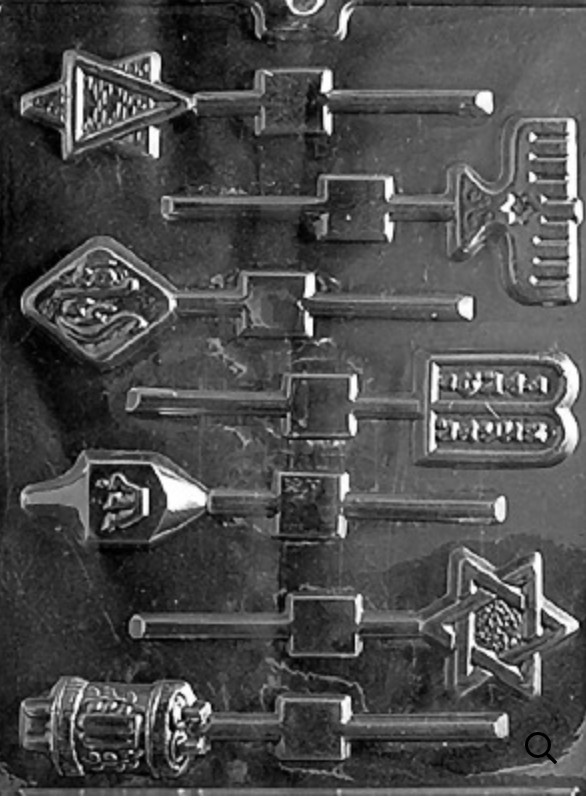 Life of the Party Jewish Lollipop Chocolate Mold 7 Cavity