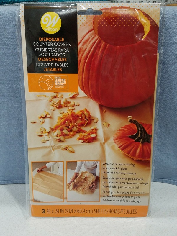 Wilton Disposable Counter Covers 3 Pieces Pumpkin Carving Halloween 36×24″