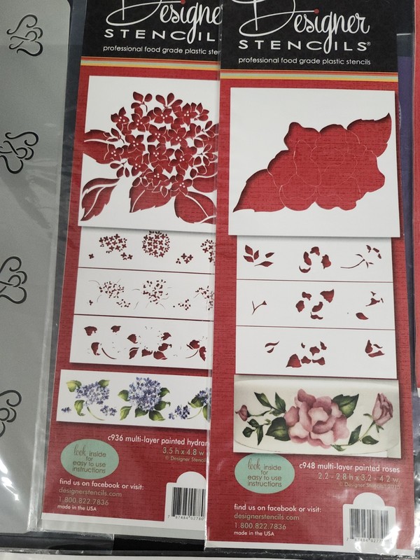 Stencil Set For Cake Or Painting Designer Stencils gallery