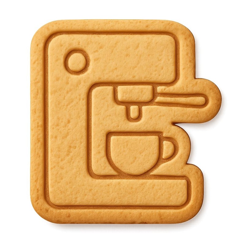 Sleek Espresso Machine Cookie Cutter & Stamp, Fondant & Clay – 4×4.5