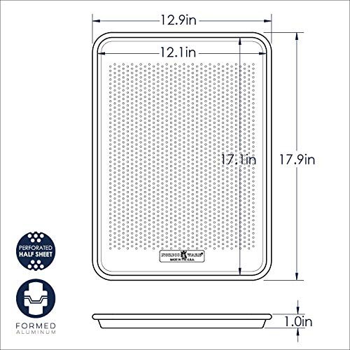 Nordic Ware Naturals Perforated Crisping Half Sheet Pan For Baking Or Roasting gallery