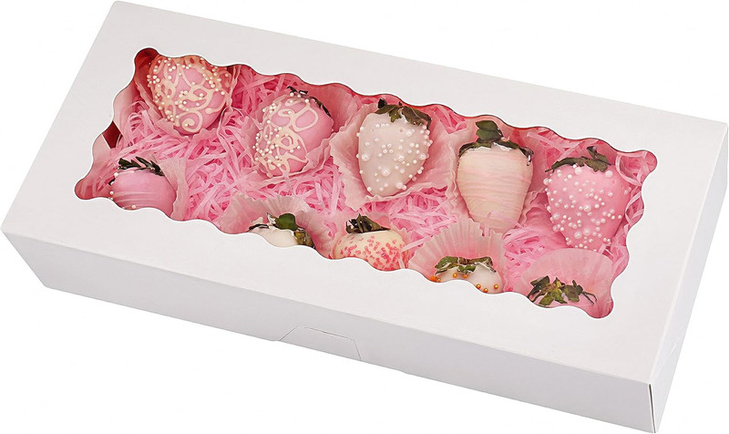30-Pack Cookie Boxes 12.5" X 5.5" X 2.5", Bakery Boxes with Window, Auto-Popu... gallery