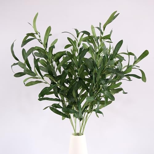 4pcs Fauxery Branches Stems Fake Olive Branches Artificial Plants for Green gallery