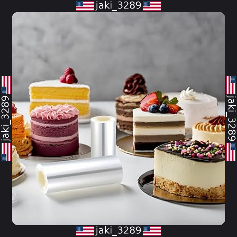 Clear Acetate Cake Collars - 8"x39.4" Rolls for Mousse & Chocolate Decorating gallery