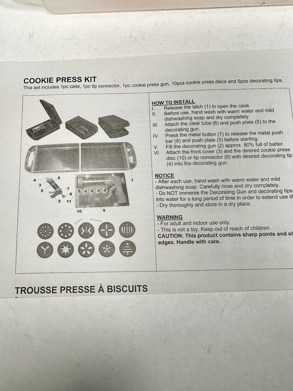 Cookie Press Kit Decorating Gun Set w/ Case & Instructions Missing 1 Tip gallery