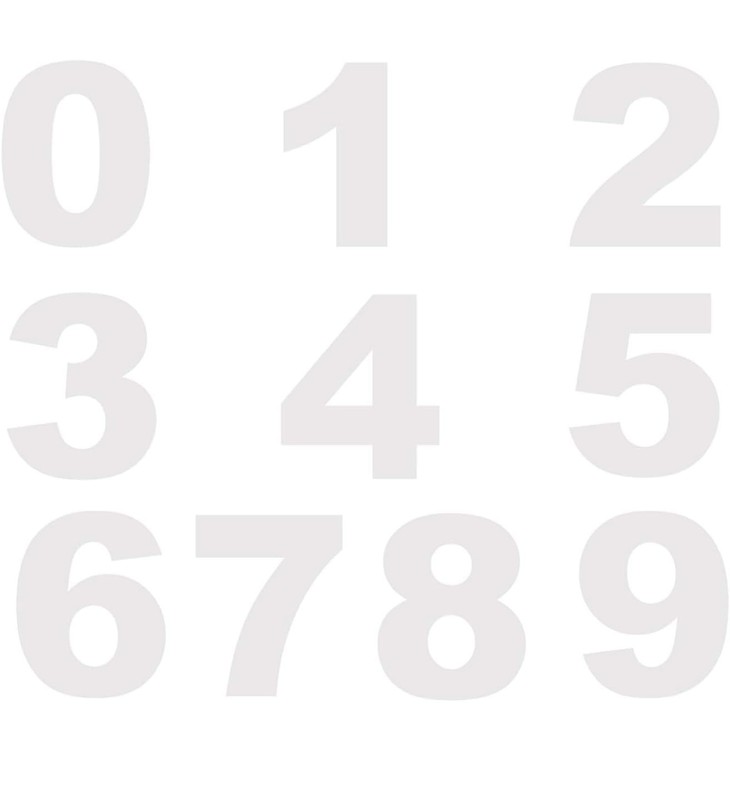 Number Cake Stencils 0-8 Flat Plastic Templates Cutting DIY 10 Inch 9 PCS