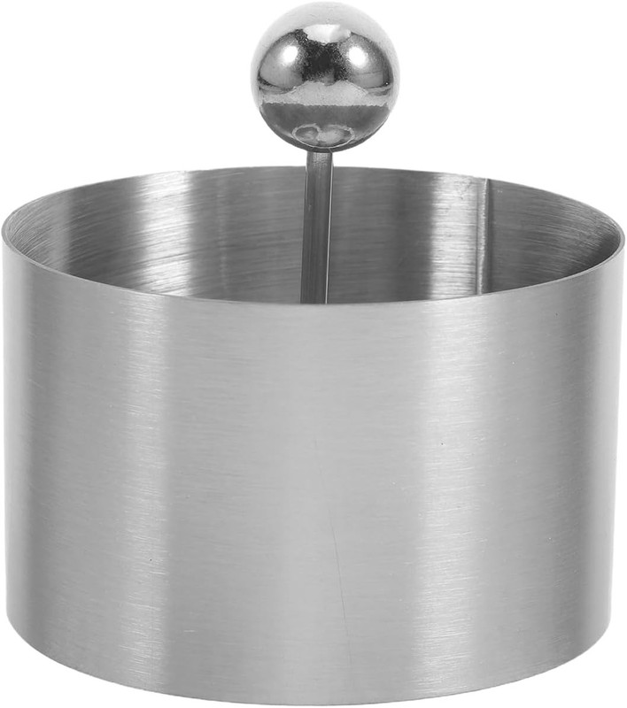 Round Cake Ring Mold Stainless Steel Dessert Mousse Molds with Pusher Forming