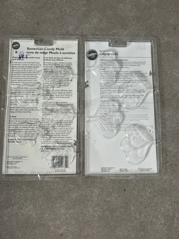 Chocolate Candy Mold Sheets Lot Of 12 Hearts, Christmas, Pumpkins Unicorn Bunny gallery