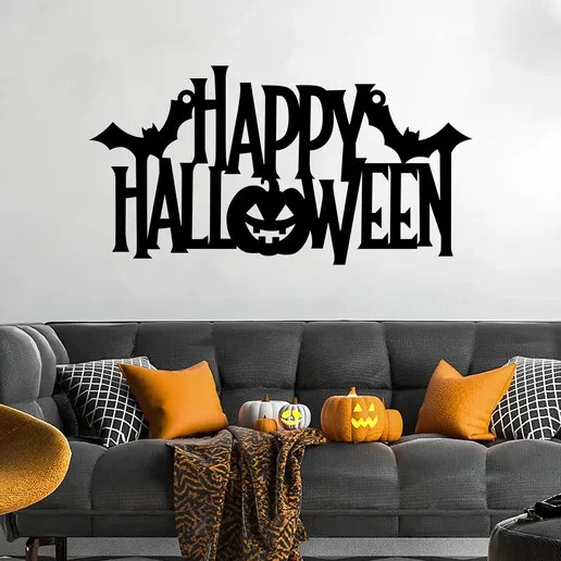 3D Printed Halloween Wall Art Decoration Happy Cookie Cutter Set | Baking Mold