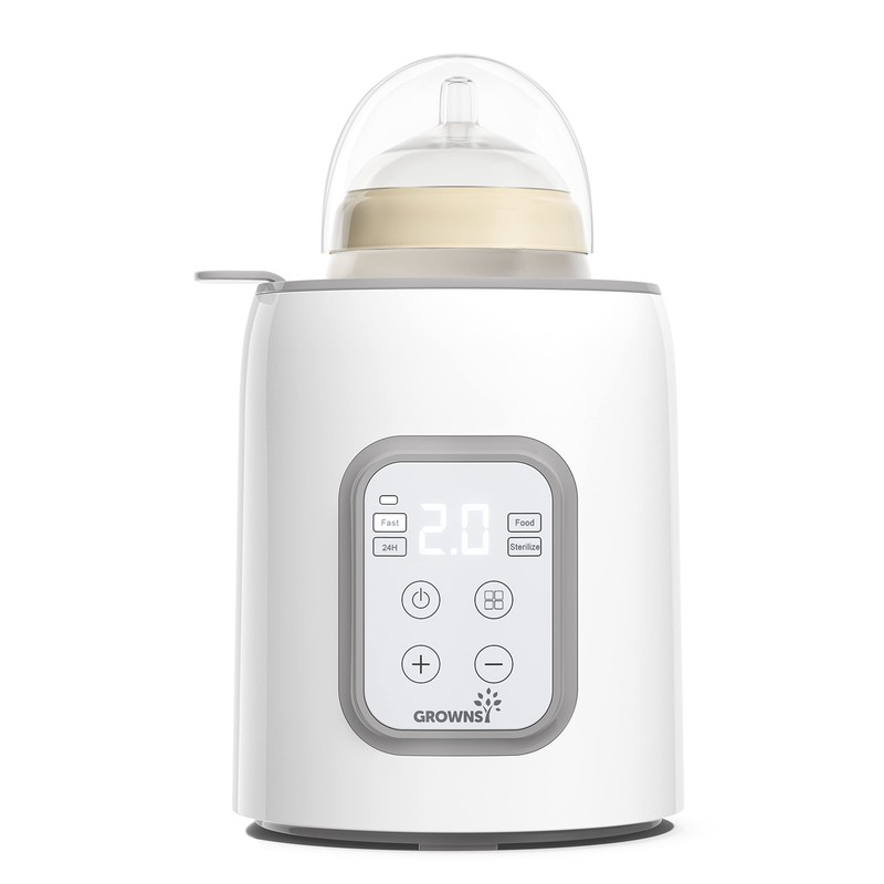 Bottle Warmer, Grownsy 8-in-1 Fast Baby Bottle Warmer with Timer, Safe for Breas