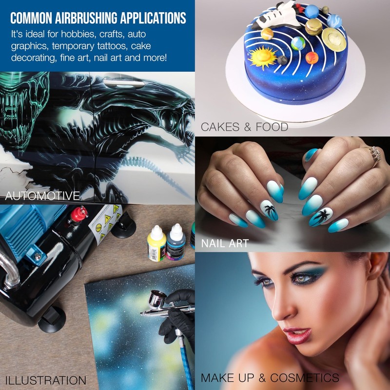 Master Airbrush G233 Performance Pro Kit with 3 Without Hose, silver gallery