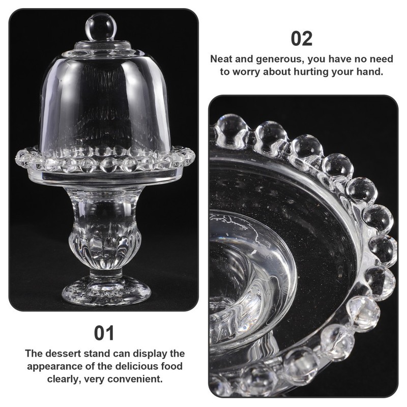 Small Covered Cake Plate Mini Plates with Dome Cupcake Display Stand gallery