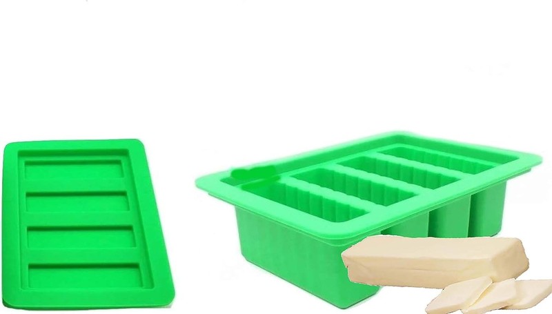 Silicone Butter Molds Tray with Lid Large 4 Butter Maker for Brownies Butter