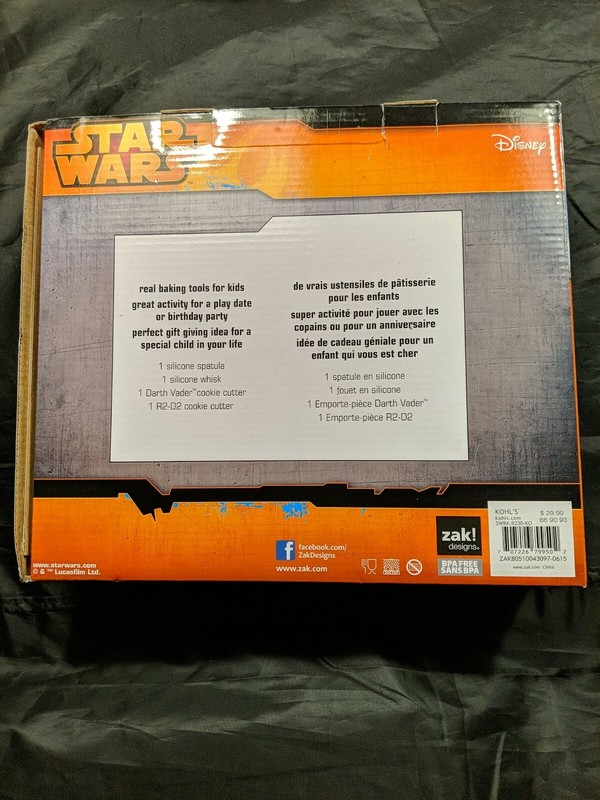 STAR WARS 4 PIECE BAKING COOKIE SET - TINY CHEF LET'S MAKE COOKIES - NIB gallery