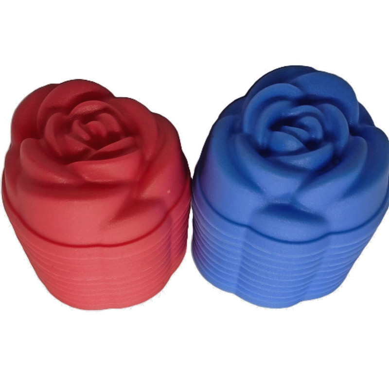 20 pcs Mini Muffin RoseFlower Mold Kuih Apam Kue Putu Jelly Molder Potu Plastic gallery