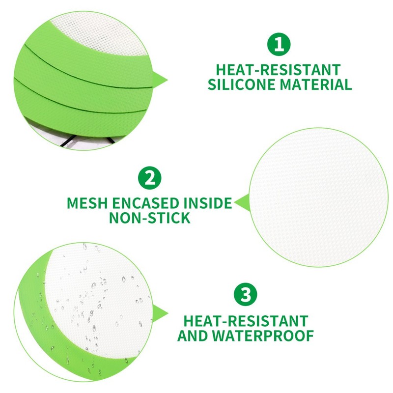 3Pcs Heat Resistant Silicone Baking Mats Non Stick Pastry Sheet Bbq Use gallery