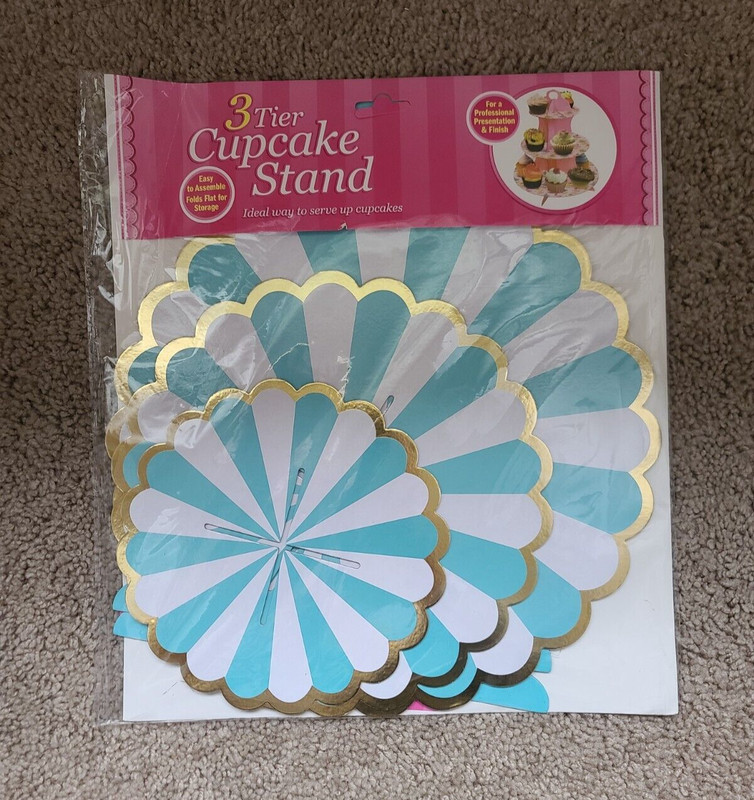 Cupcake & Cake Stand Tray, 3-Tiered Cardboard Cupcake Stand, Easy Assemble gallery