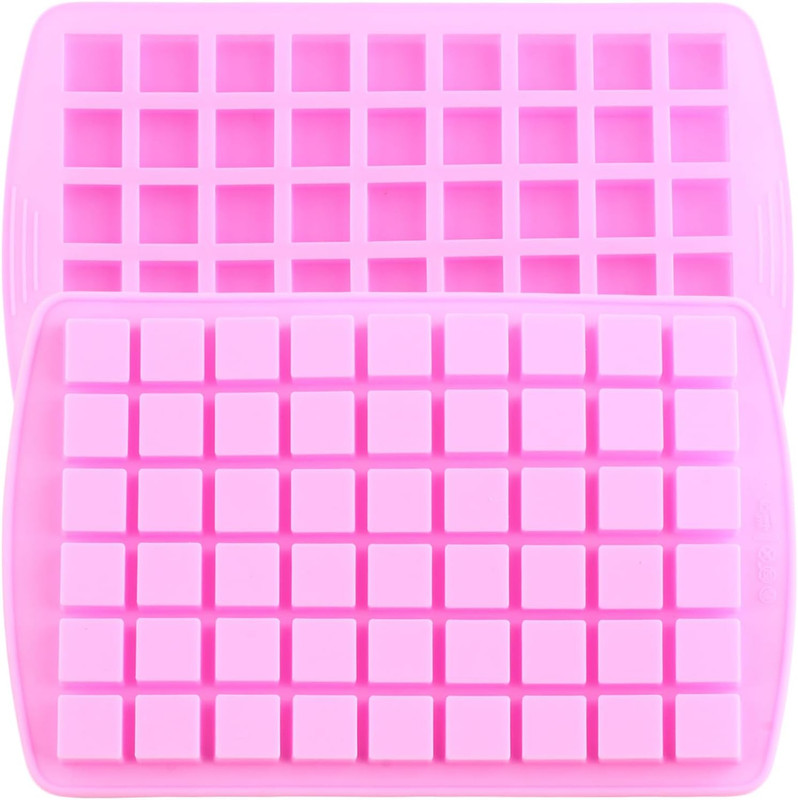 2Pcs Square Caramel Silicone Candy Molds Square Gummy Mold for Hard Candy