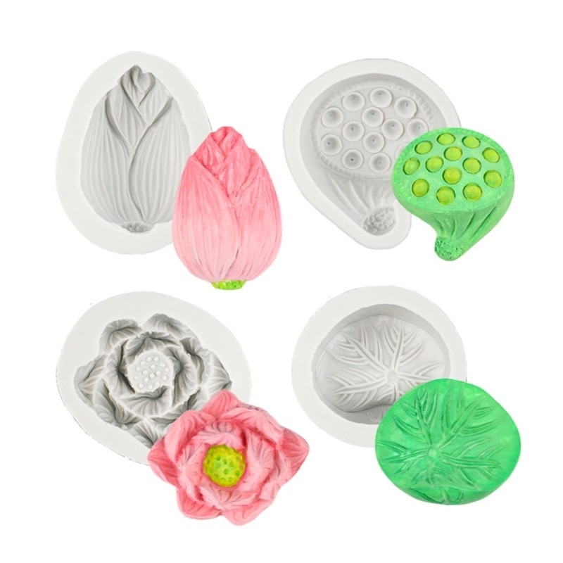 Professional Silicone Mold Lotuses Easy Demolding Chocolate Fondant Cake Mould gallery