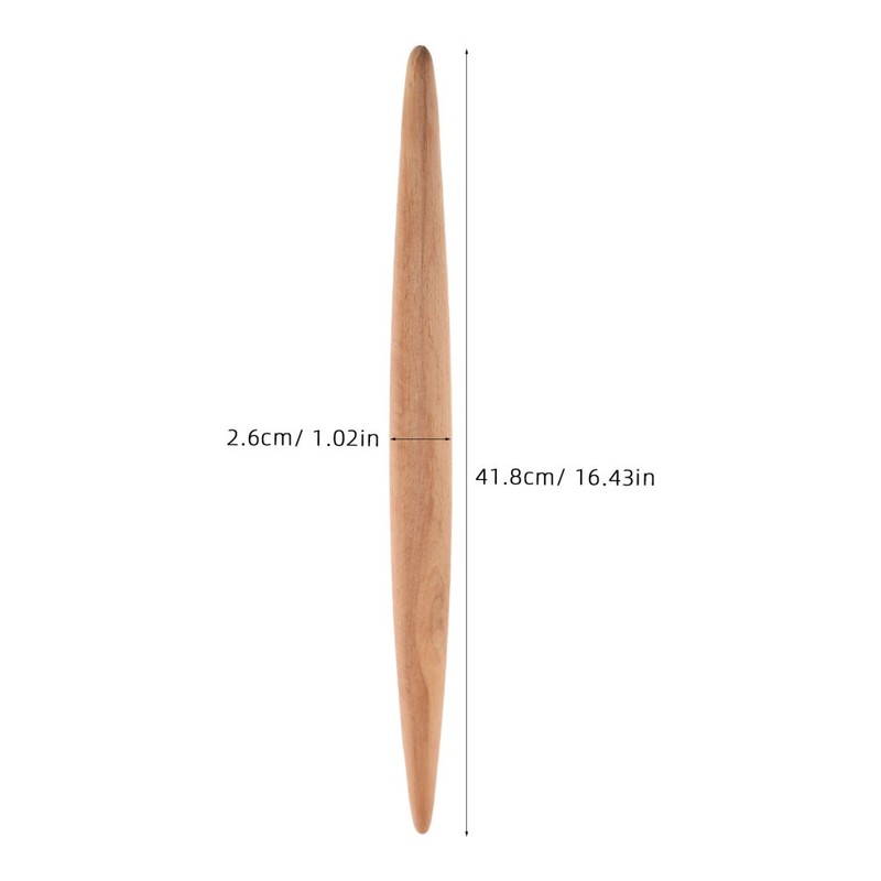 Wooden Pastry Dough Rolling Pin: Tapered French Style Roller for Pizza Tortilla gallery