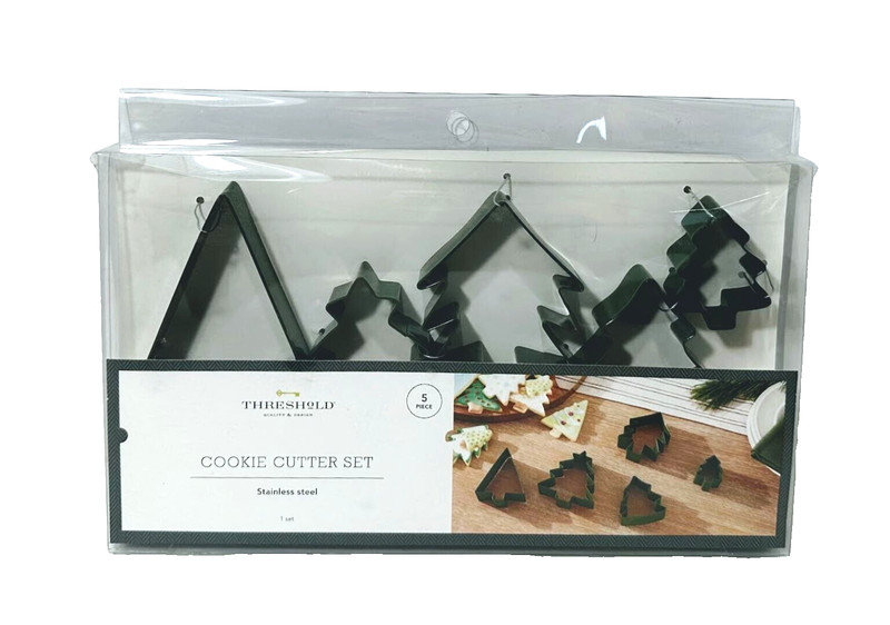 Target Threshold Christmas Tree Shaped Cookie Cutter 5 pc set Stainless Steel