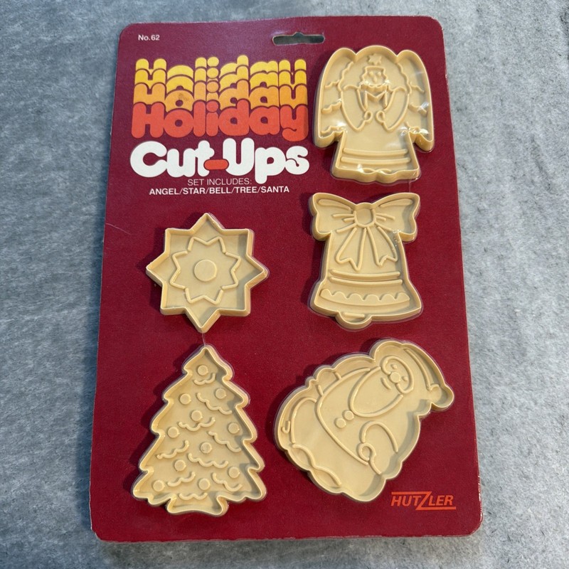 Vintage Holiday Cut-Ups Cookie Cutters Hutzler 1981 No. 62 NEW & SEALED