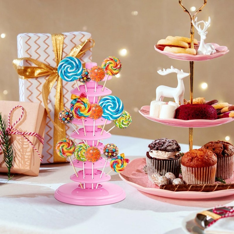 Adjustable Multi-Tier Lollipop Stand 10.62X5.31X5.31In Plastic Candy Holder D... gallery
